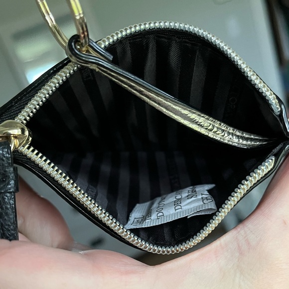Victoria's Secret Black and Gold Heart Studs Card and Key Holder - NWOT - Picture 4 of 4